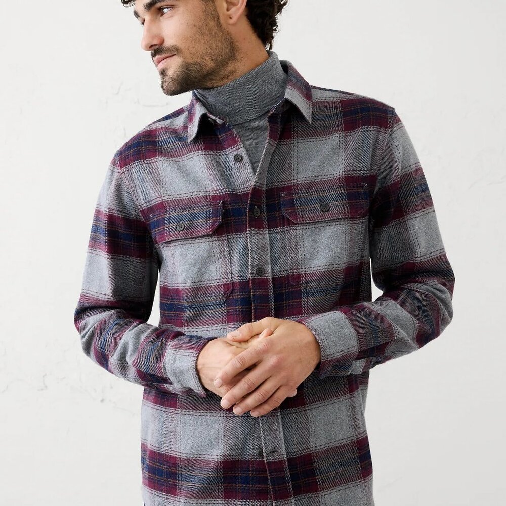 Banana Republic Men's Large Plaid Flannel Shirt - 100% Cotton - New with Tags